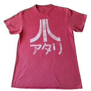 Atari Japan T Shirt Man M Red Short Sleeves Crew‎ Neck Gamer School Vacation